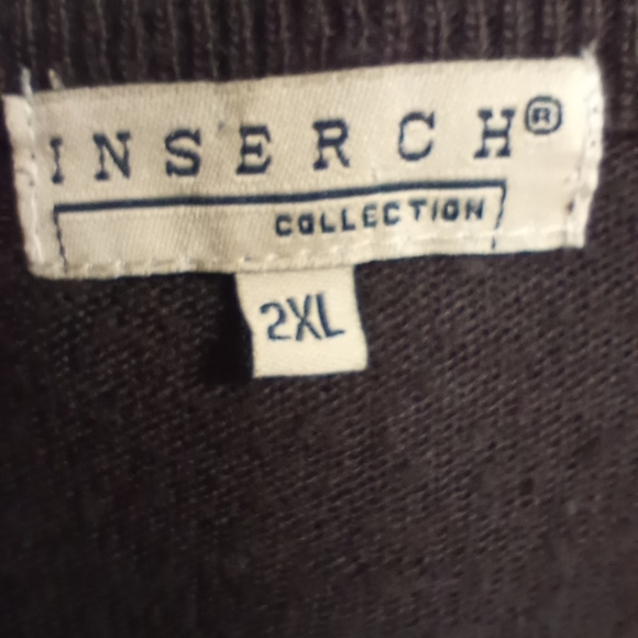 Vintage Inserch 90s Textured Grandpa Sweater Men's Size 2XL Cosby Textured Knit - Picture 7 of 8